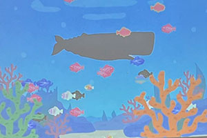 ぬりえした魚もおよぎます
